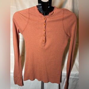 Prana Burnt Orange Knit Top